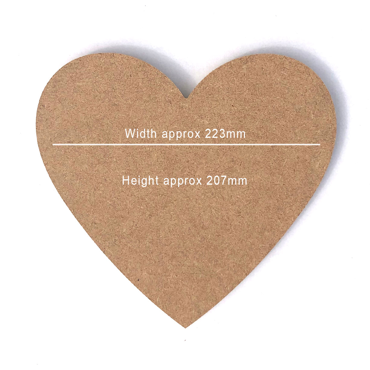 12mm MDF Heart Blank, Wall Art No.2