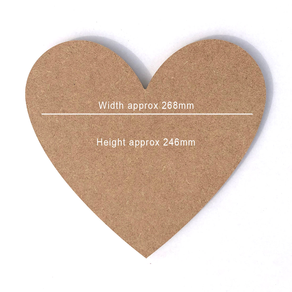 12mm MDF Heart Blank, Wall Art No.3
