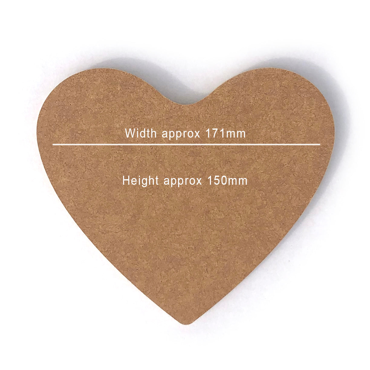 12mm MDF Heart Blank, Wall Art No.1