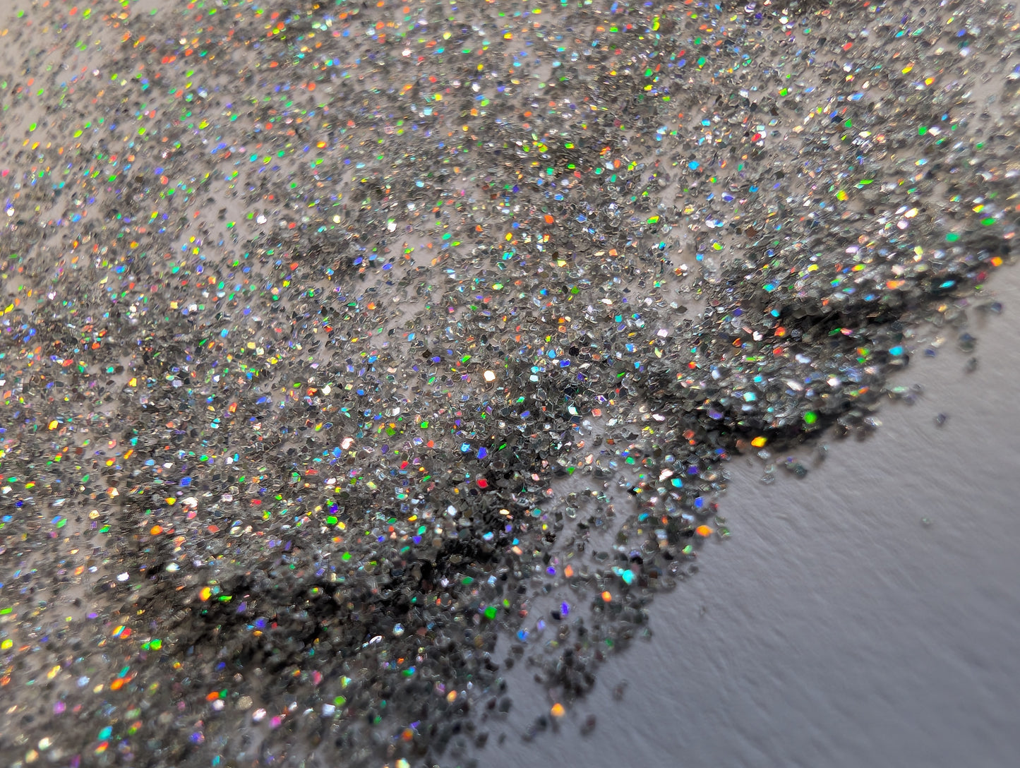 Silver holographic fine glitter