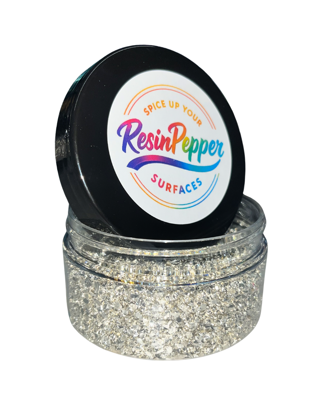 Shiny Silver Coloured Glass Chips