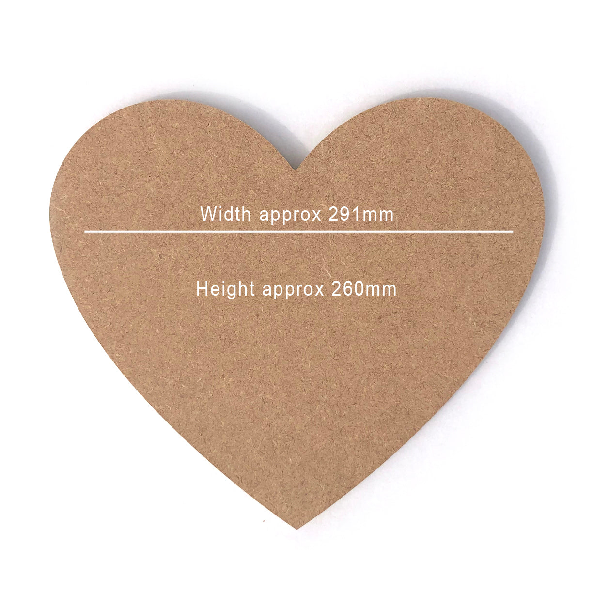 12mm MDF Heart Blank, Wall Art No.4