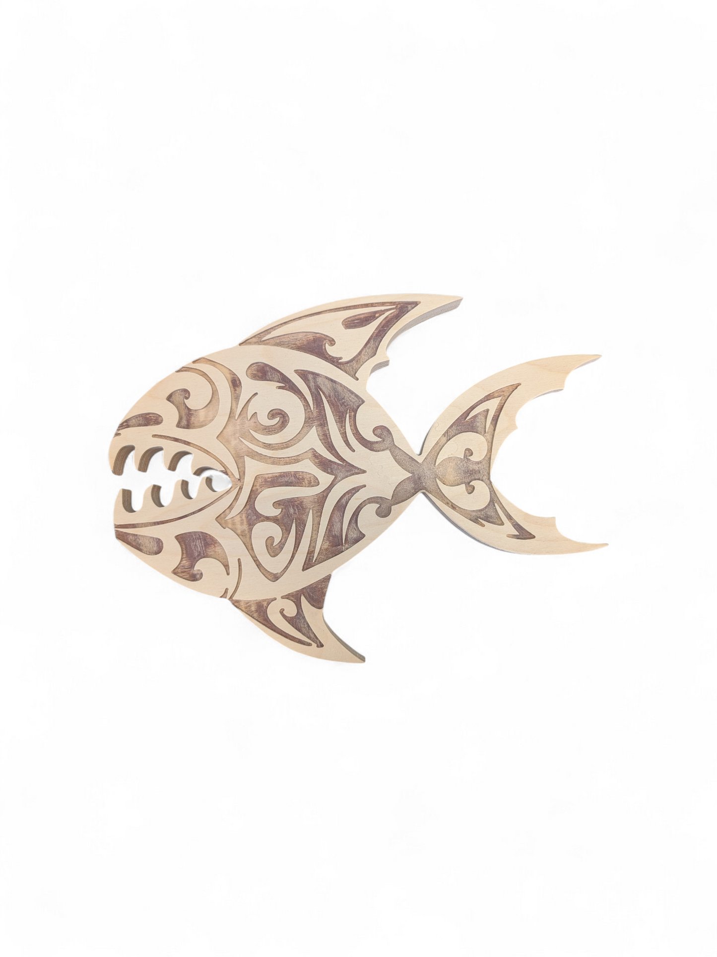 Piranha shaped art board