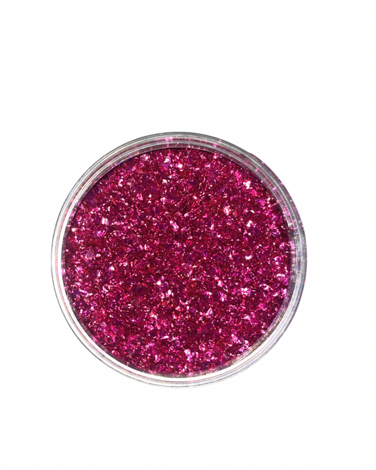 Hot Pink Glass Coloured Chips