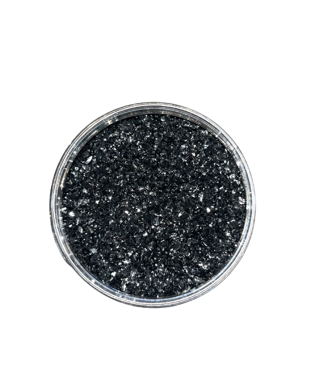 Metallic Charcoal Coloured Glass Chips