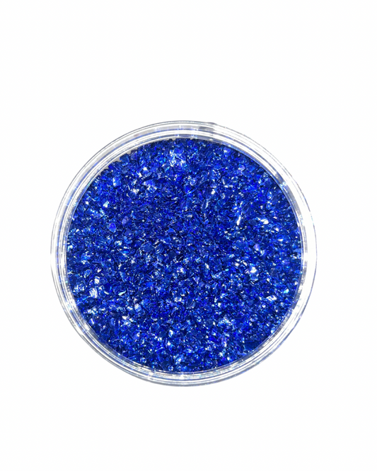 Royal Blue Coloured Glass Chips