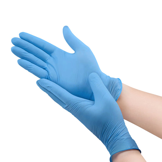 100 Powder Free Blue Nitrile Gloves