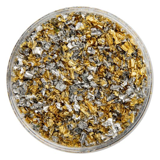 Metal leaf Flakes Gold and Silver
